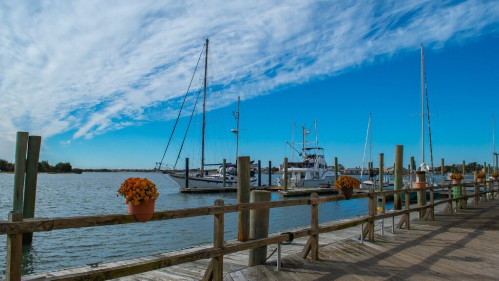 Scenic marina views in a hidden East Coast spring break destination Scenic marina views in a hidden East Coast spring break destination